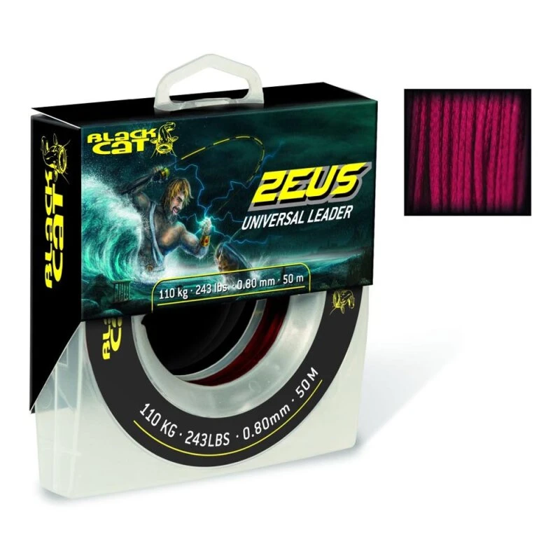 Black Cat - Ø 0,60mm Zeus Universal Leader Rot 70m - 85kg 3 Black Cat - Ø 0,60mm Zeus Universal Leader Rot 70m - 85kg