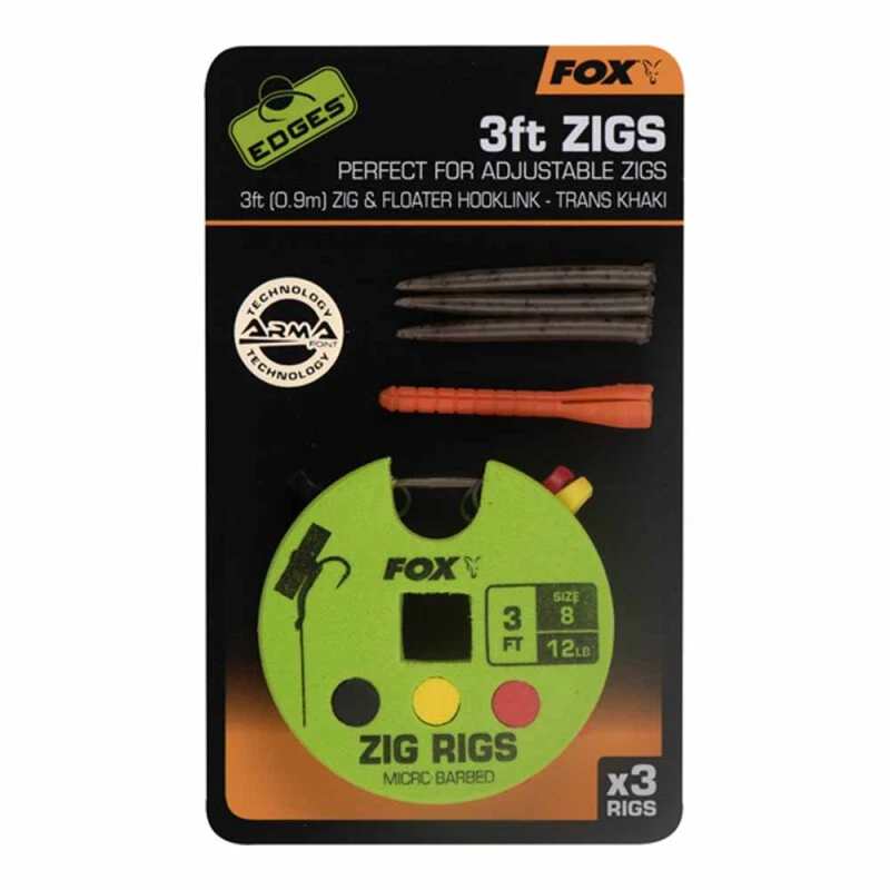 Fox - Edges Zig Rig 8 - 12lb 3ft 3 Fox - Edges Zig Rig 8 - 12lb 3ft