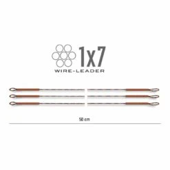 Jenzi - 1x7 Fine Were-Leader With 2 Loops 50cm