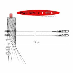Jenzi - NiroTec Super-Soft Wirbel Und Karabiner 50cm