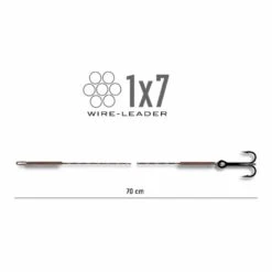 Jenzi - Triple Hook On 1x7 Fine Wire Leade 70cm