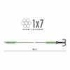 Jenzi - Triple-Hook On 1x7 Wire Leader (nylon Coated) 40cm